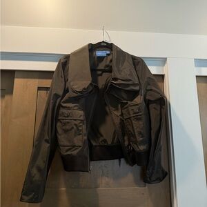 Vera Wang cropped rain Coat